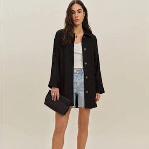 Black Reformation 'Irene' Linen Jacket - Size L (NWT)